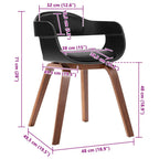 Silla de comedor de madera curvada y cuero sintético