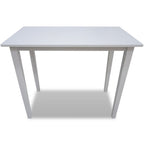 Mesa alta de madera blanca
