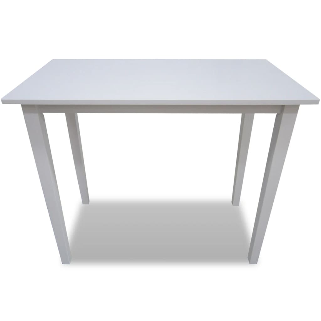 Mesa alta de madera blanca
