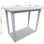 Mesa alta de madera blanca