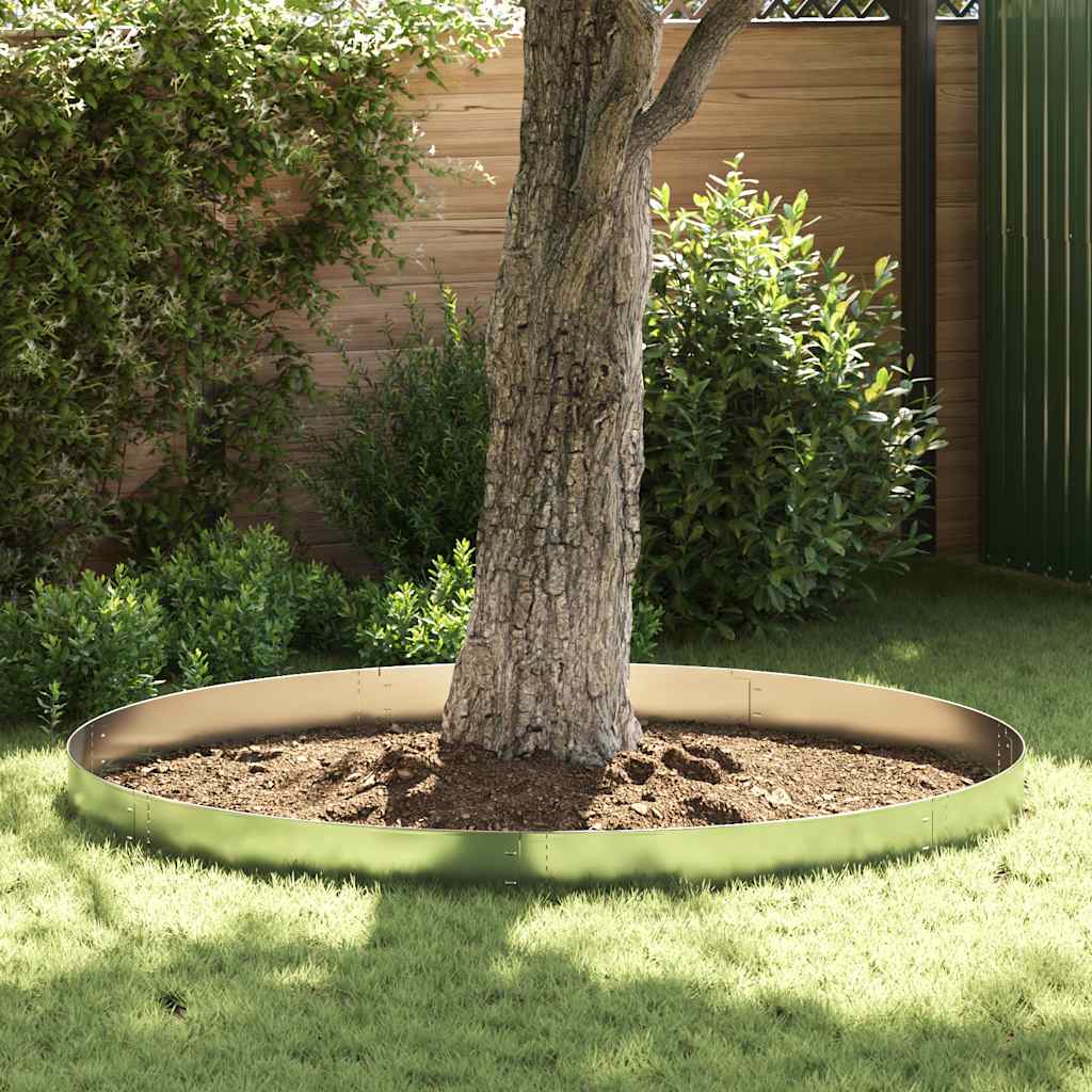 Vedações de relva 5 unidades aço galvanizado 100x19 cm
