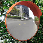 Espejo de tráfico convexo plástico naranja 45 cm