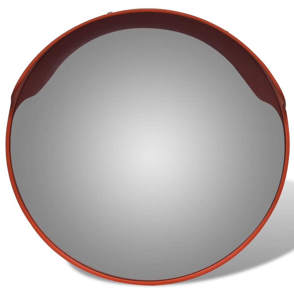 Espejo de tráfico convexo plástico naranja 45 cm