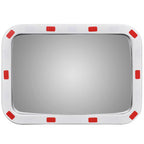 Espejo de tráfico convexo rectangular con reflectores 40 x 60cm