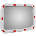 Espejo de tráfico convexo rectangular con reflectores 40 x 60cm