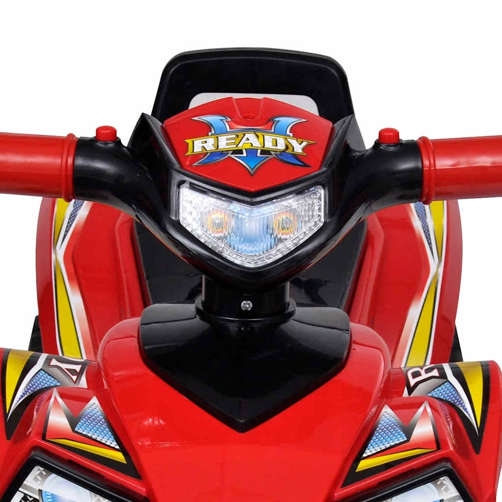 Quad correpasillos infantil con sonidos y luces rojo
