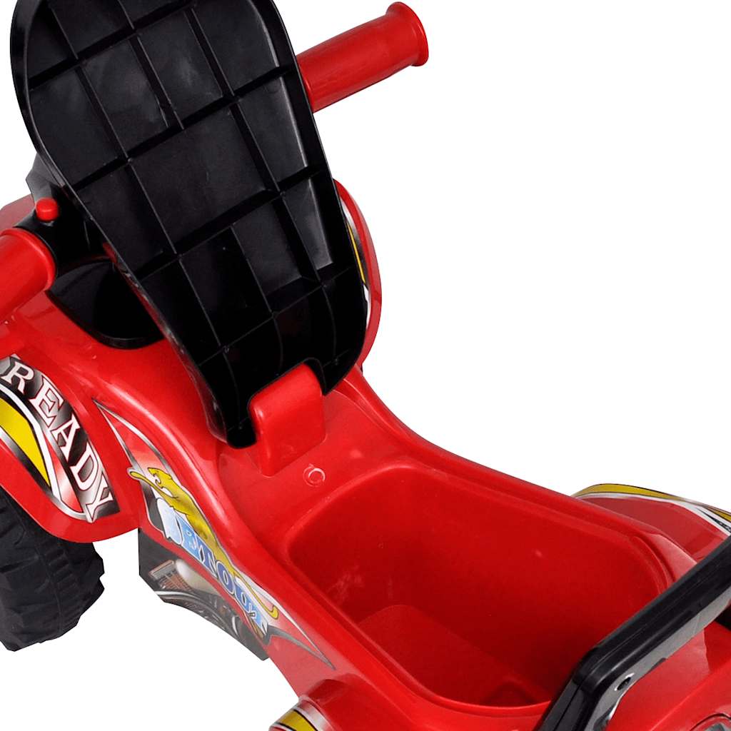 Quad correpasillos infantil con sonidos y luces rojo