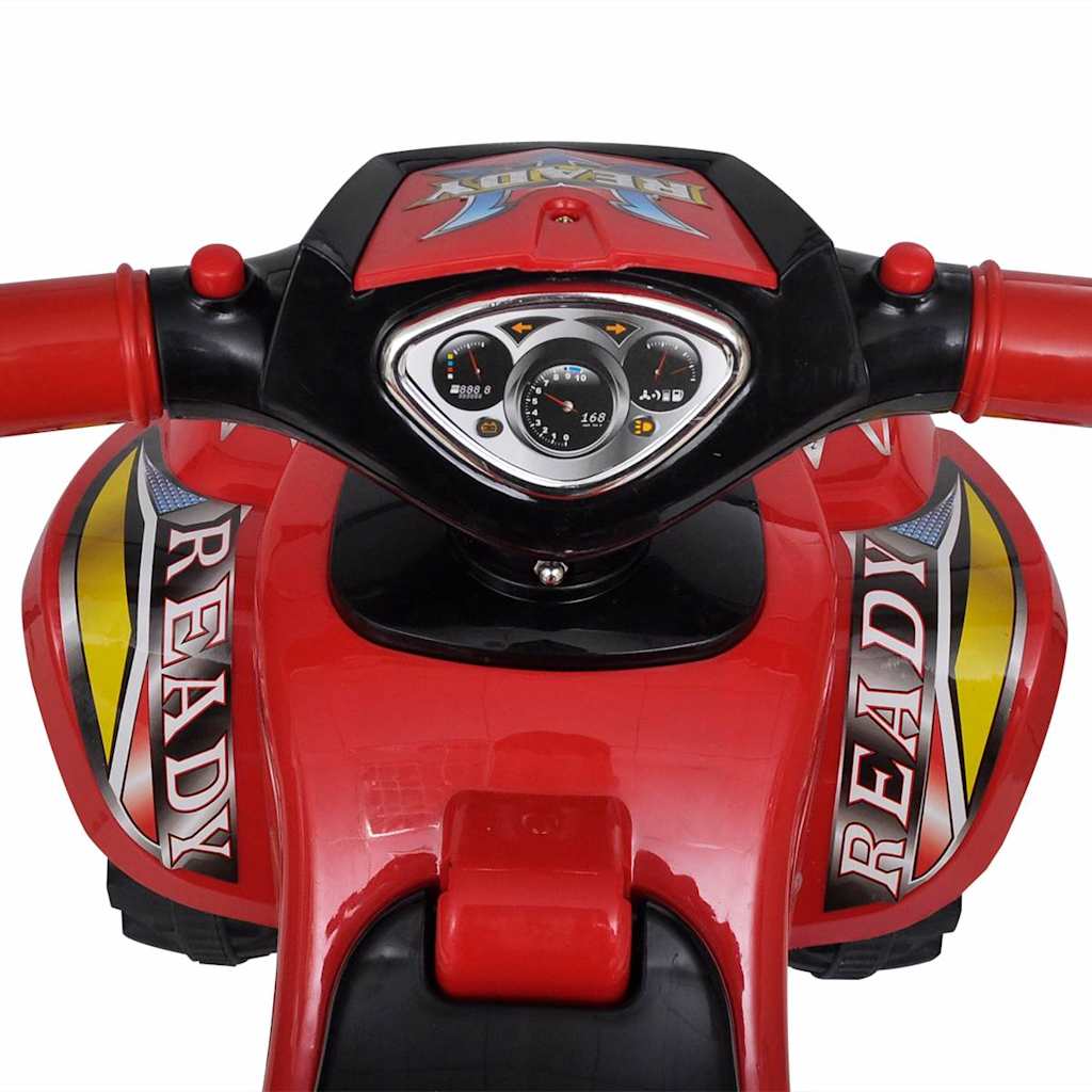 Quad correpasillos infantil con sonidos y luces rojo