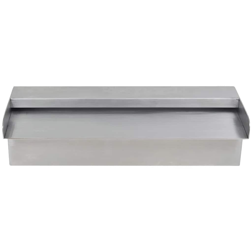 Fuente cascada rectangular piscina acero inoxidable 30 cm
