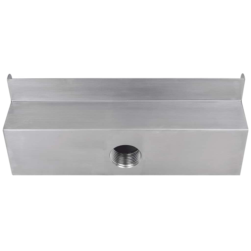 Fuente cascada rectangular piscina acero inoxidable 30 cm