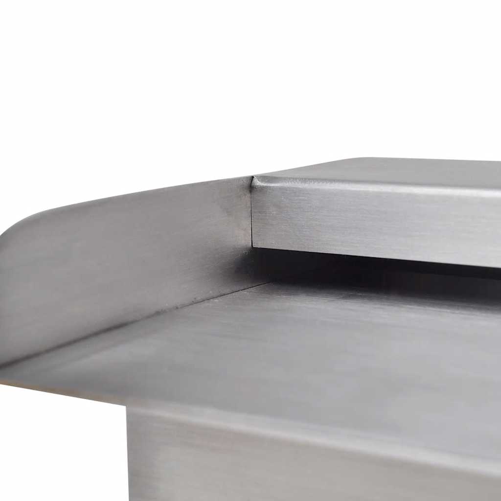 Fuente cascada rectangular piscina acero inoxidable 30 cm