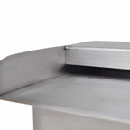 Fuente cascada rectangular piscina acero inoxidable 30 cm
