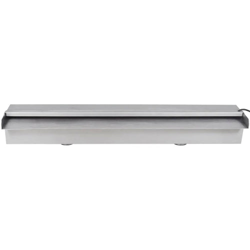 Fuente cascada rectangular LED para piscina acero inoxidable 60 cm