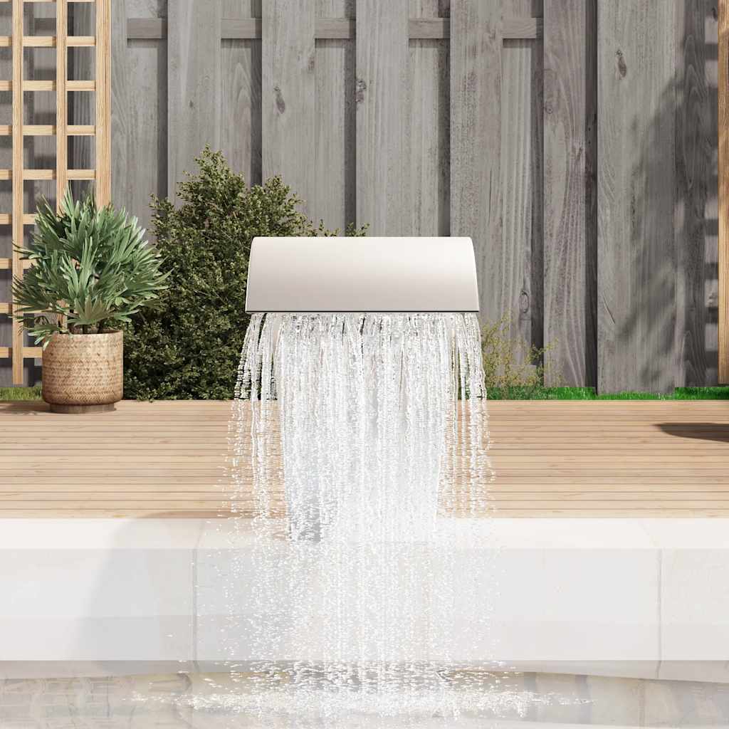 Fuente cascada para piscina de acero inoxidable 45x30x60 cm