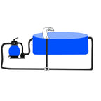 Fuente cascada para piscina de acero inoxidable 45x30x60 cm