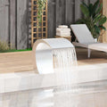 Fuente cascada para piscina de acero inoxidable 45x30x60 cm