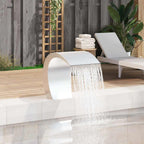 Fuente cascada para piscina de acero inoxidable 45x30x60 cm