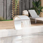 Stainless steel waterfall fountain for pool 45x30x60 cm