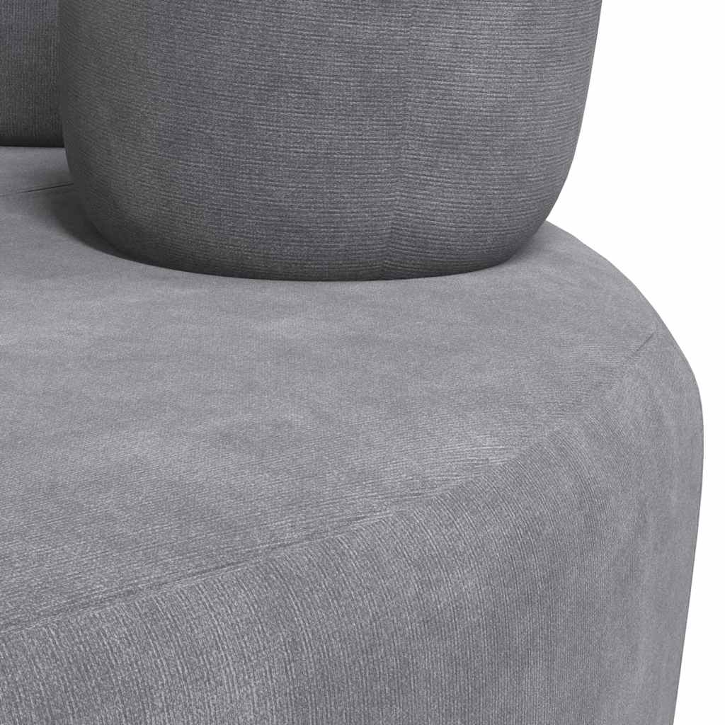 Sillón en forma de mano de terciopelo gris
