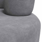 Sillón en forma de mano de terciopelo gris