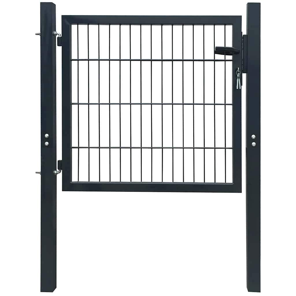 Puerta de valla 2D (individual) Gris antracita 100x120 cm