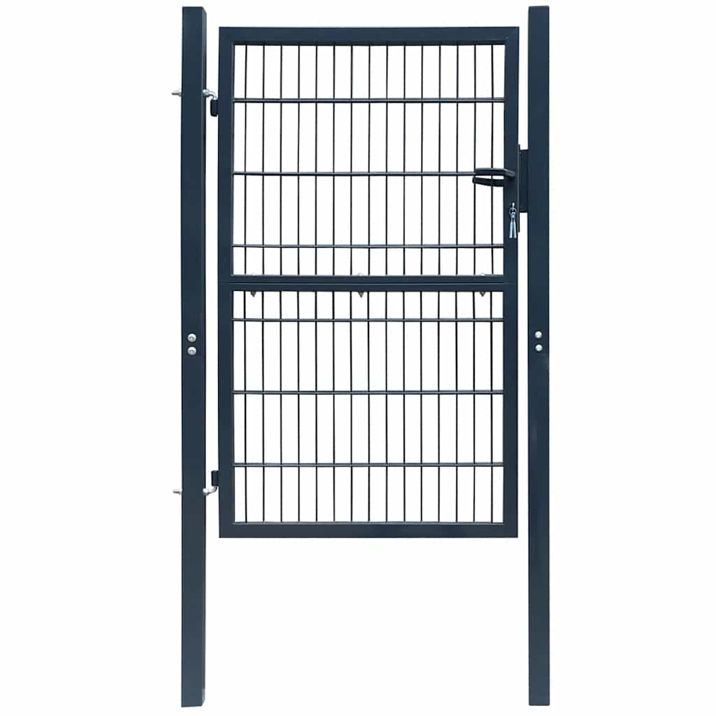 Puerta de valla 2D (individual) Gris antracita 100x120 cm