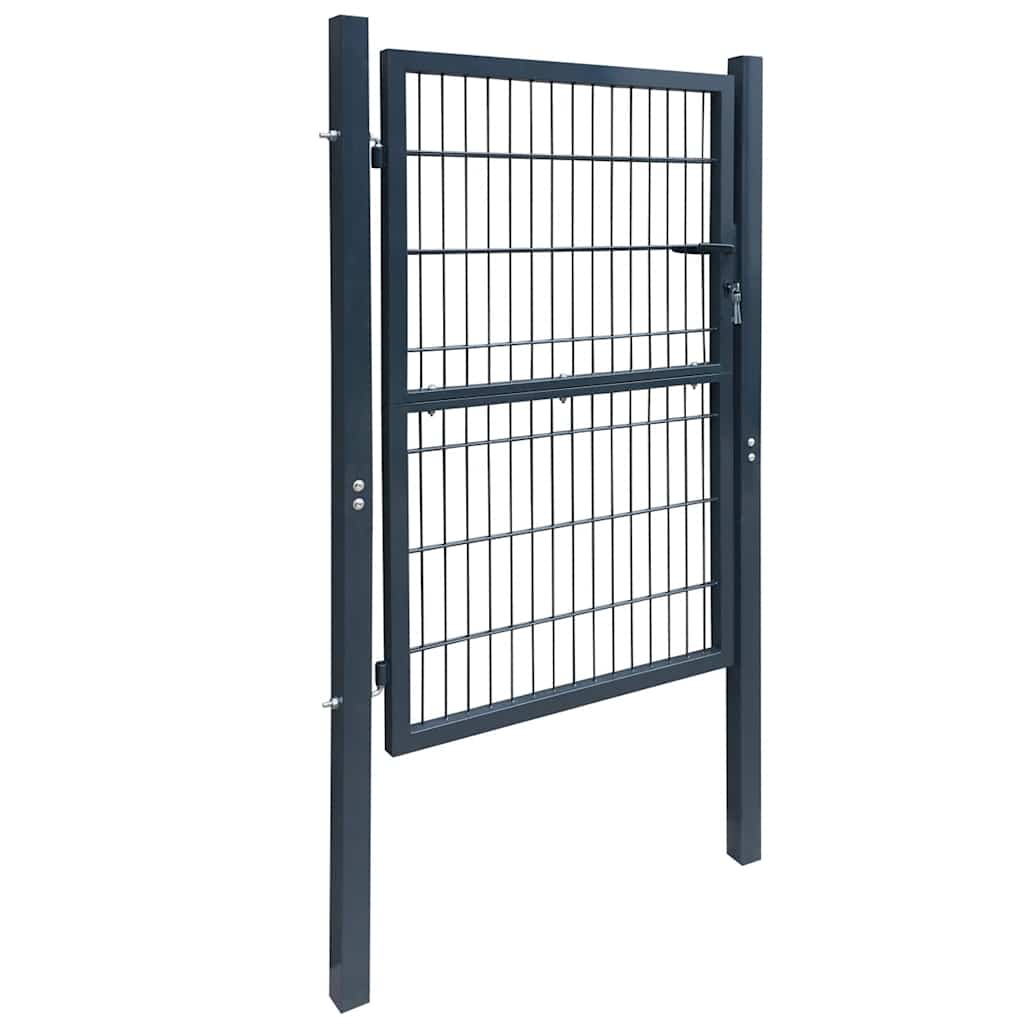 Puerta de valla 2D (individual) Gris antracita 100x120 cm