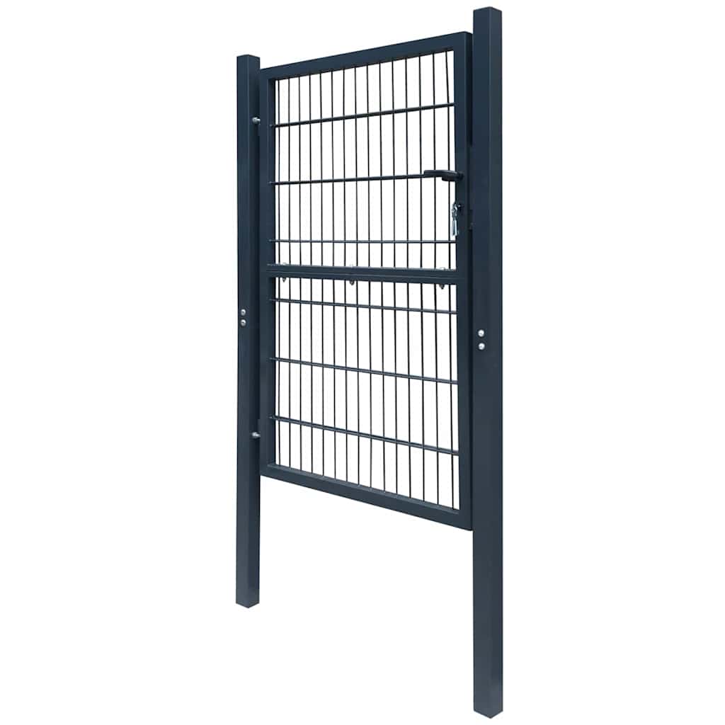 Puerta de valla 2D (individual) Gris antracita 100x120 cm