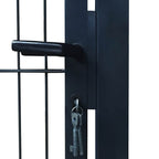 Puerta de valla 2D (individual) Gris antracita 100x120 cm