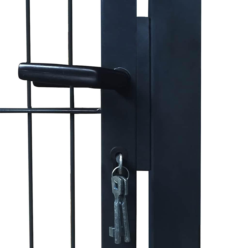 Puerta de valla 2D (individual) Gris antracita 100x120 cm