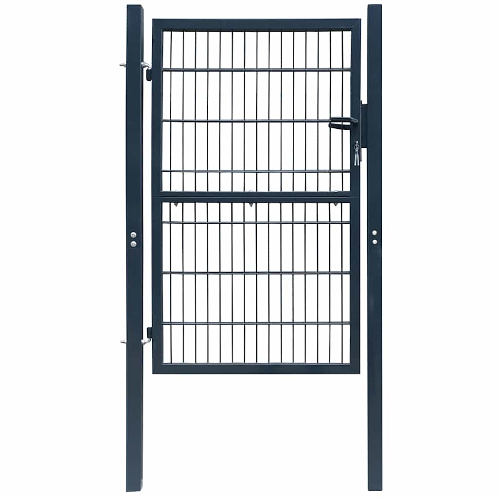 Puerta de valla 2D (individual) Gris antracita 100x120 cm