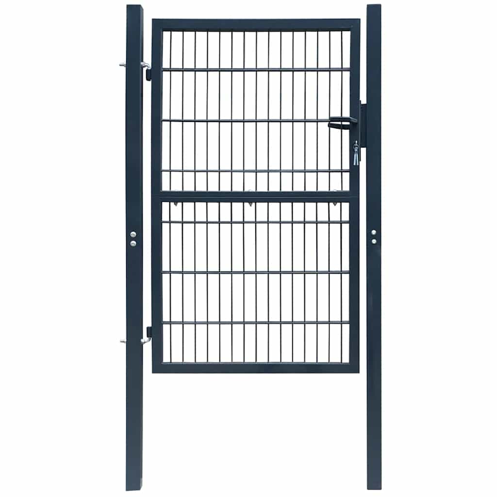 Puerta de valla 2D (individual) Gris antracita 100x120 cm