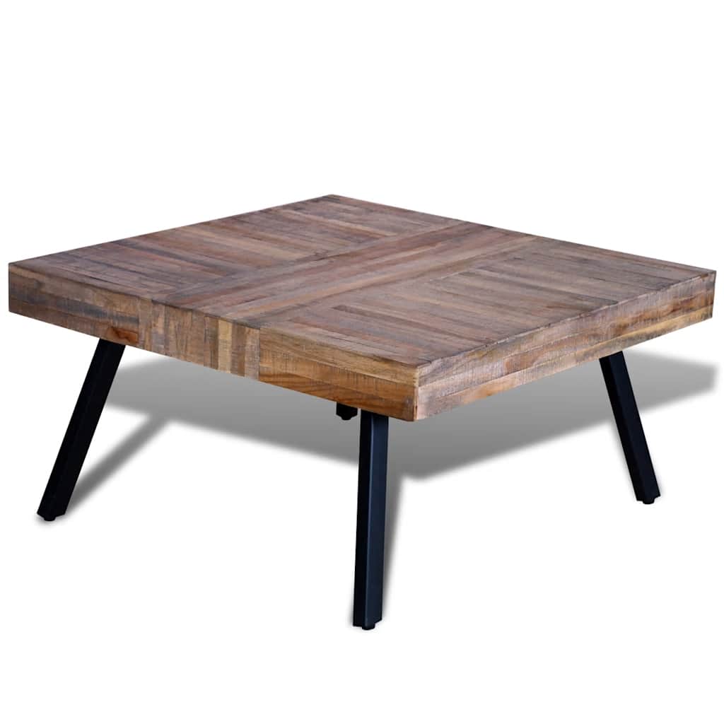 Mesa de centro cuadrada madera de teca reciclada