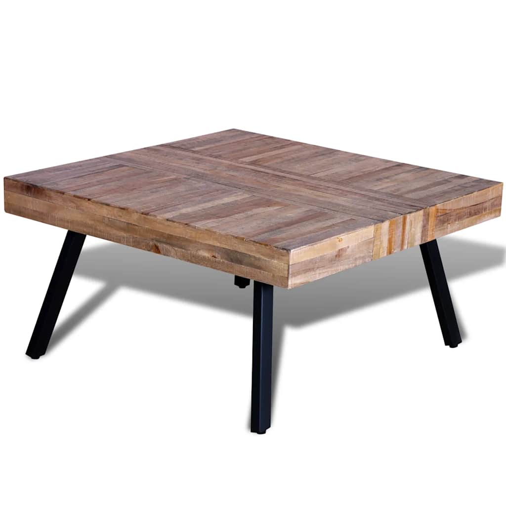 Mesa de centro cuadrada madera de teca reciclada