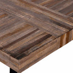 Mesa de centro cuadrada madera de teca reciclada