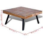 Mesa de centro cuadrada madera de teca reciclada