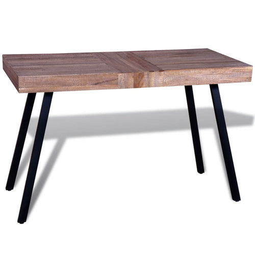 Recycled teak wood side table