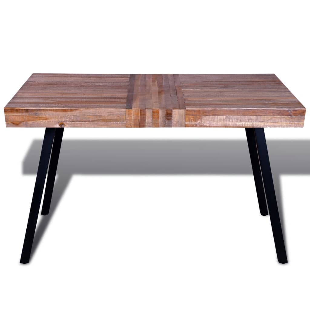Mesita de madera de teca reciclada