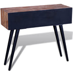 Mesa consola con 3 cajones de madera de teca reciclada