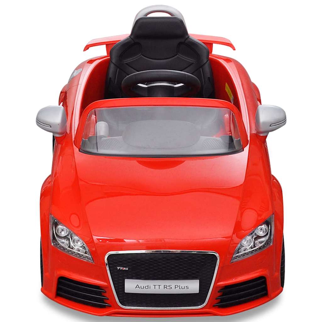 Coche de juguete rojo con mando, modelo Audi TT RS