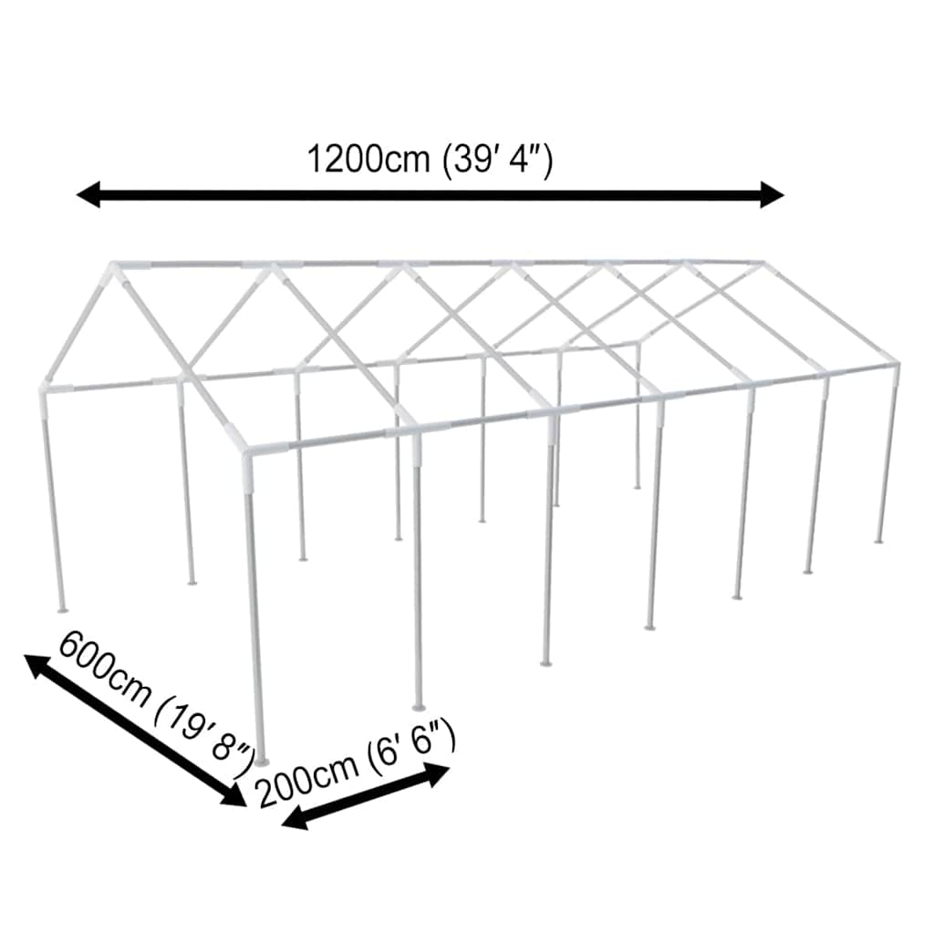Carpa de fiestas blanca 12x6 m