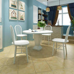 Sillas de comedor 4 uds madera maciza caucho terciopelo blanco