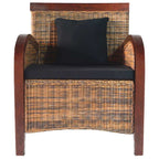 Sillón de ratán tejido a mano