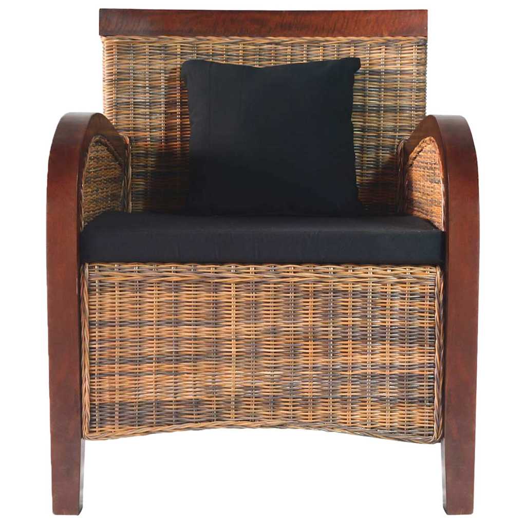 Sillón de ratán tejido a mano
