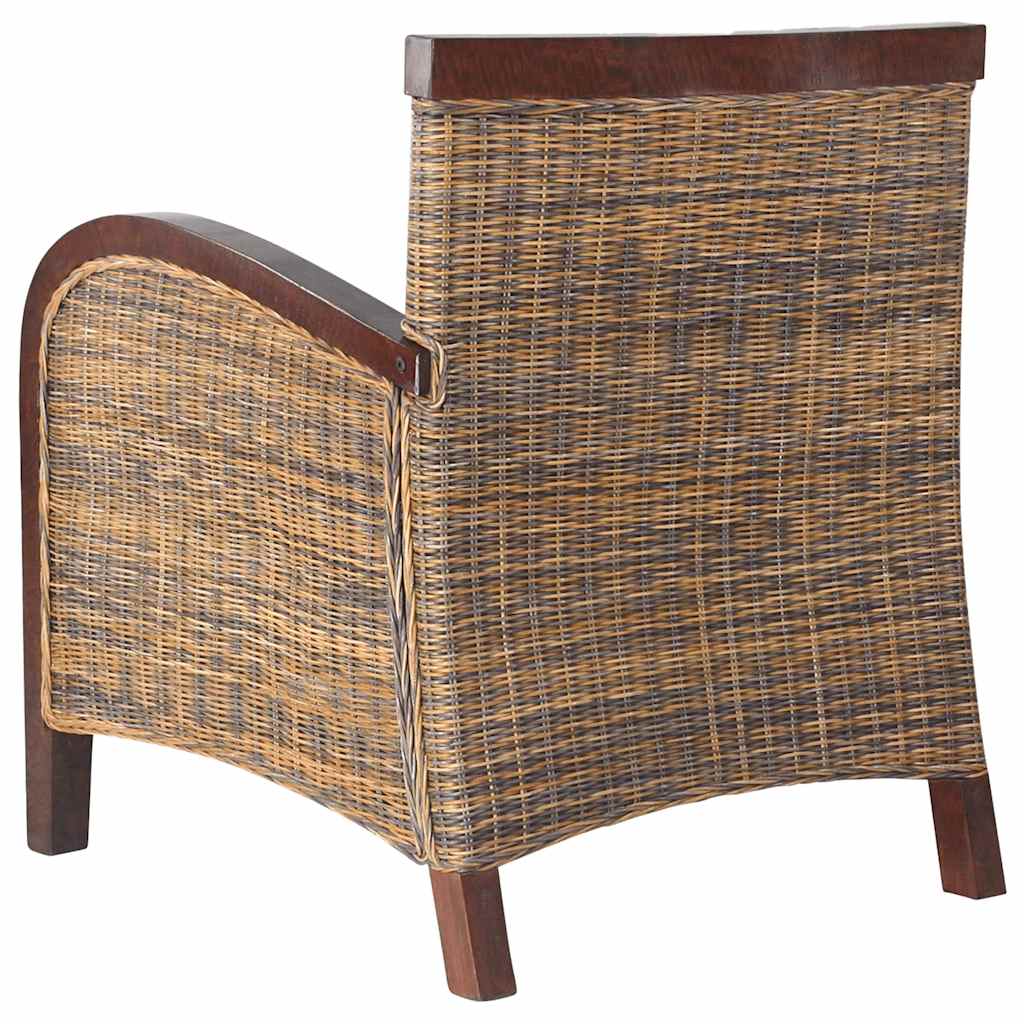 Sillón de ratán tejido a mano