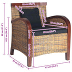 Sillón de ratán tejido a mano