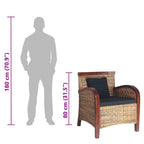 Sillón de ratán tejido a mano