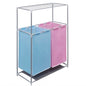 Laundry basket with 2 compartments and drying rack