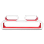 Estantes flotantes pared 3 pzas libros/DVD MDF blanco rojo