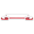 Estantes flotantes pared 3 pzas libros/DVD MDF blanco rojo